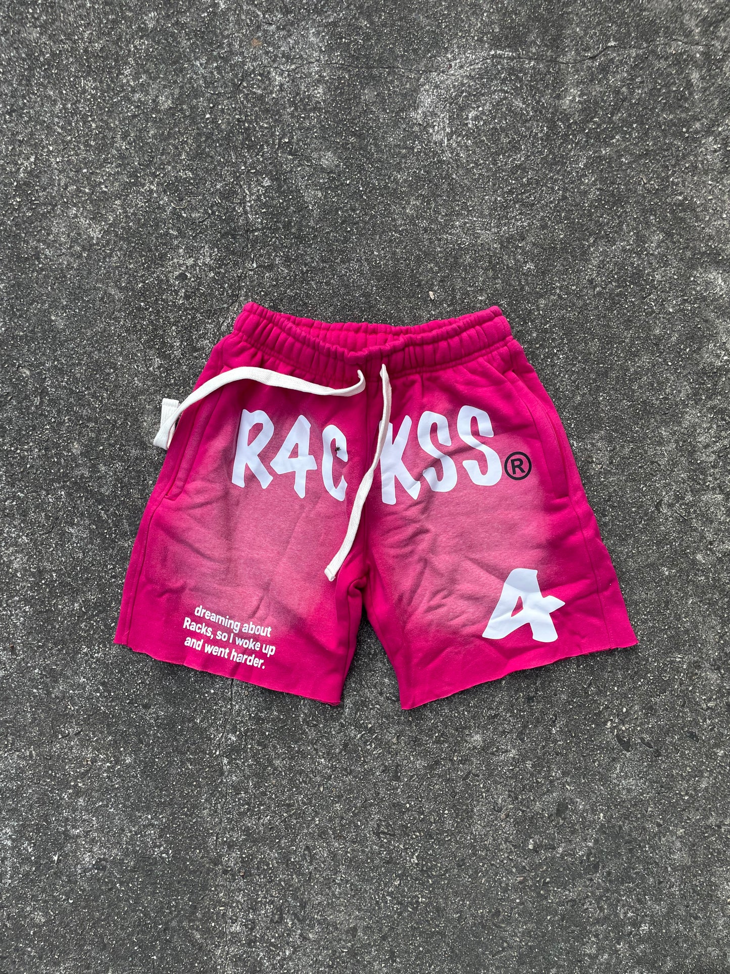 Pink r4ckss shorts