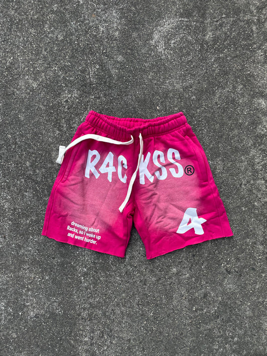 Pink r4ckss shorts