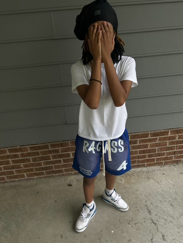 Blue r4ckss shorts
